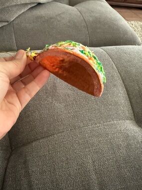 Delicious Taco With Fixings BLOWN GLASS UNIQUE  HOLIDAY ORNAMENT
